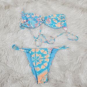 Victoria Secret 2019 Tie Dye Gorgeous Pastel Women's Size XS Ring String Bikini
